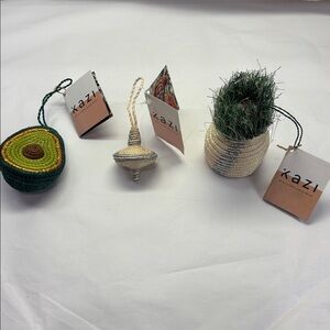 Kazi Handmade in Africa Holiday Ornaments Set of 3